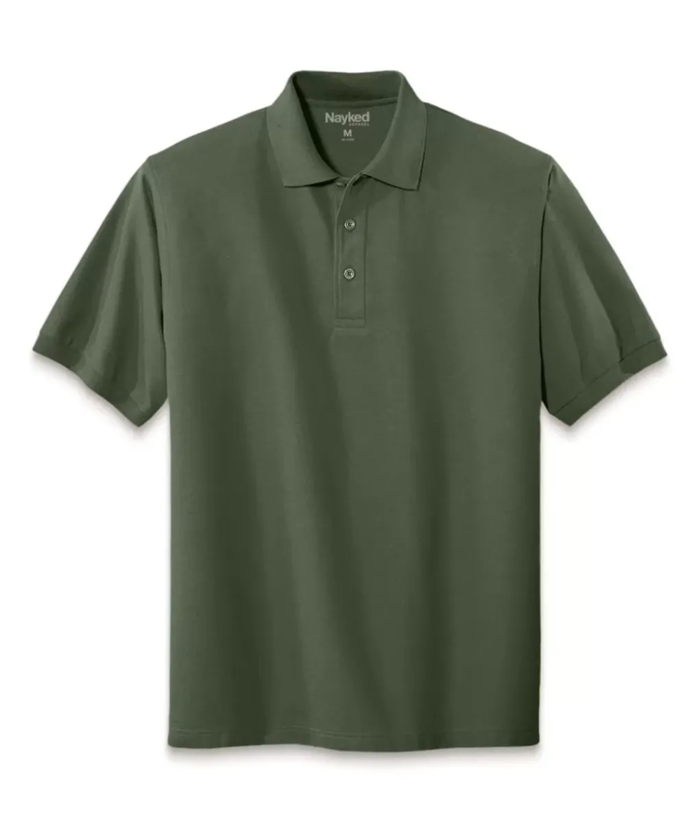 New Nayked Apparel Men'S Soft Pique Polo Shirt