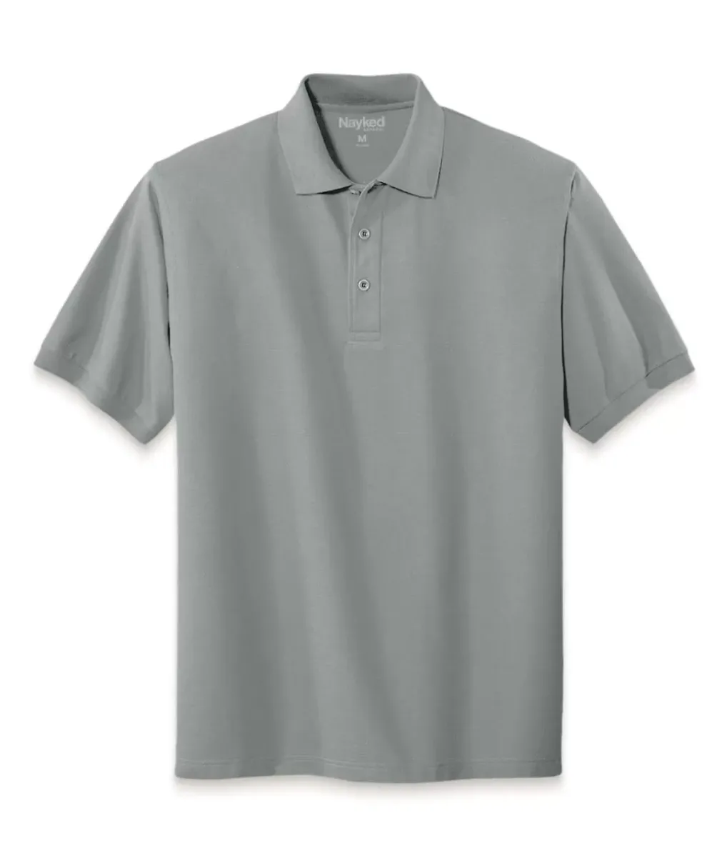 New Nayked Apparel Men'S Soft Pique Polo Shirt