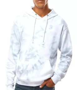 Clearance Nayked Apparel Men'S Soft Washed Tie Dye Fleece Hoodie