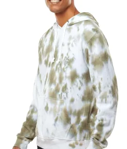 Clearance Nayked Apparel Men'S Soft Washed Tie Dye Fleece Hoodie