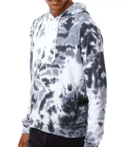 Best Nayked Apparel Men'S Soft Washed Tie Dye Fleece Hoodie
