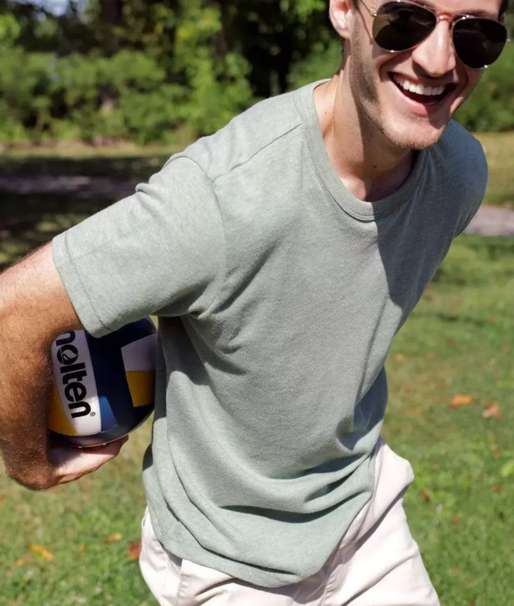 Online Nayked Apparel Men'S Vintage Crew T-Shirt