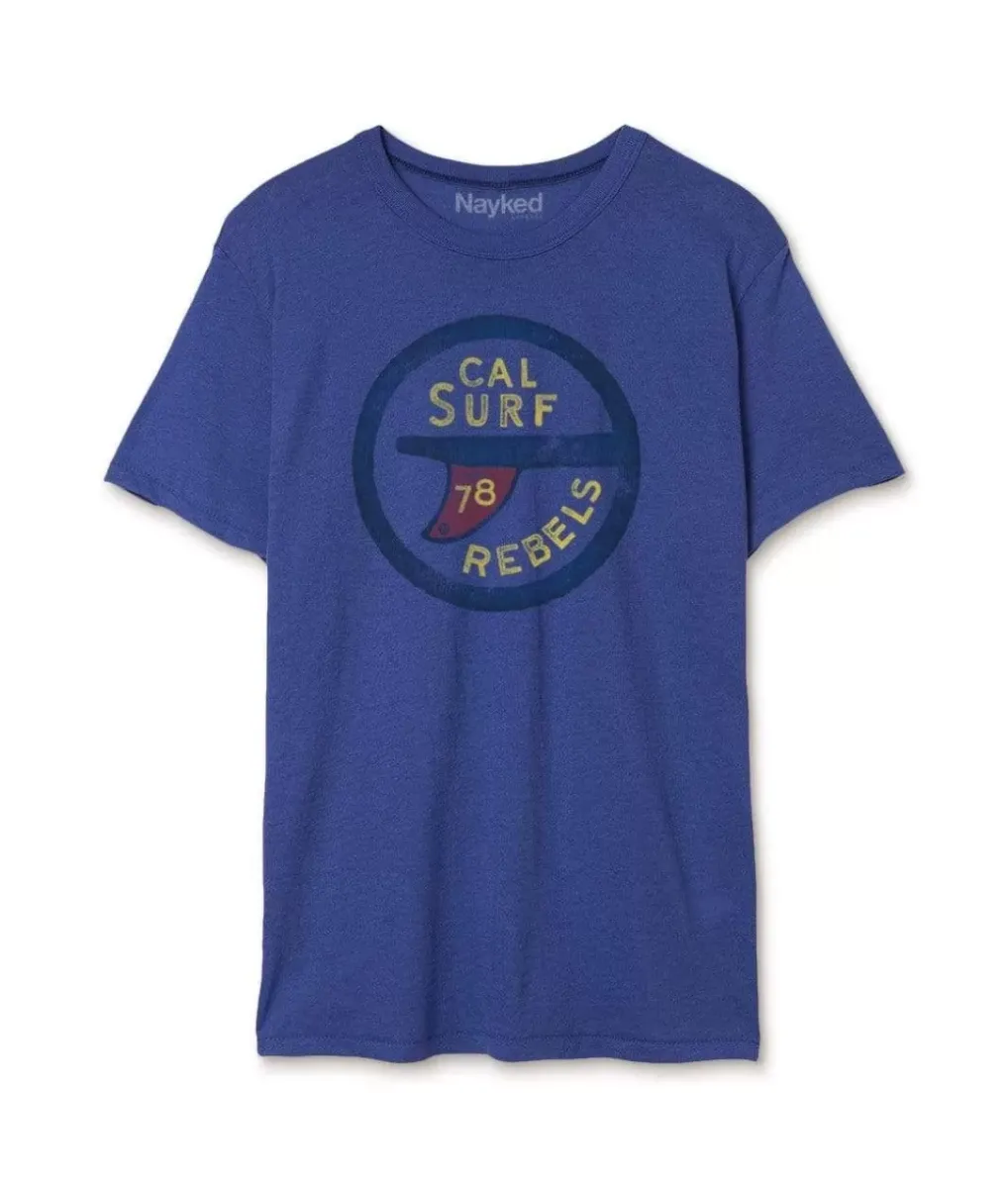 Clearance Nayked Apparel Men'S Vintage Graphic Crew Neck T-Shirt | Surf Rebels