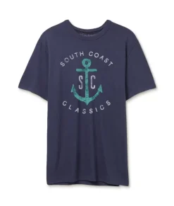 Discount Nayked Apparel Men'S Vintage Soft Cotton Poly Graphic T-Shirt | Sc Anchor