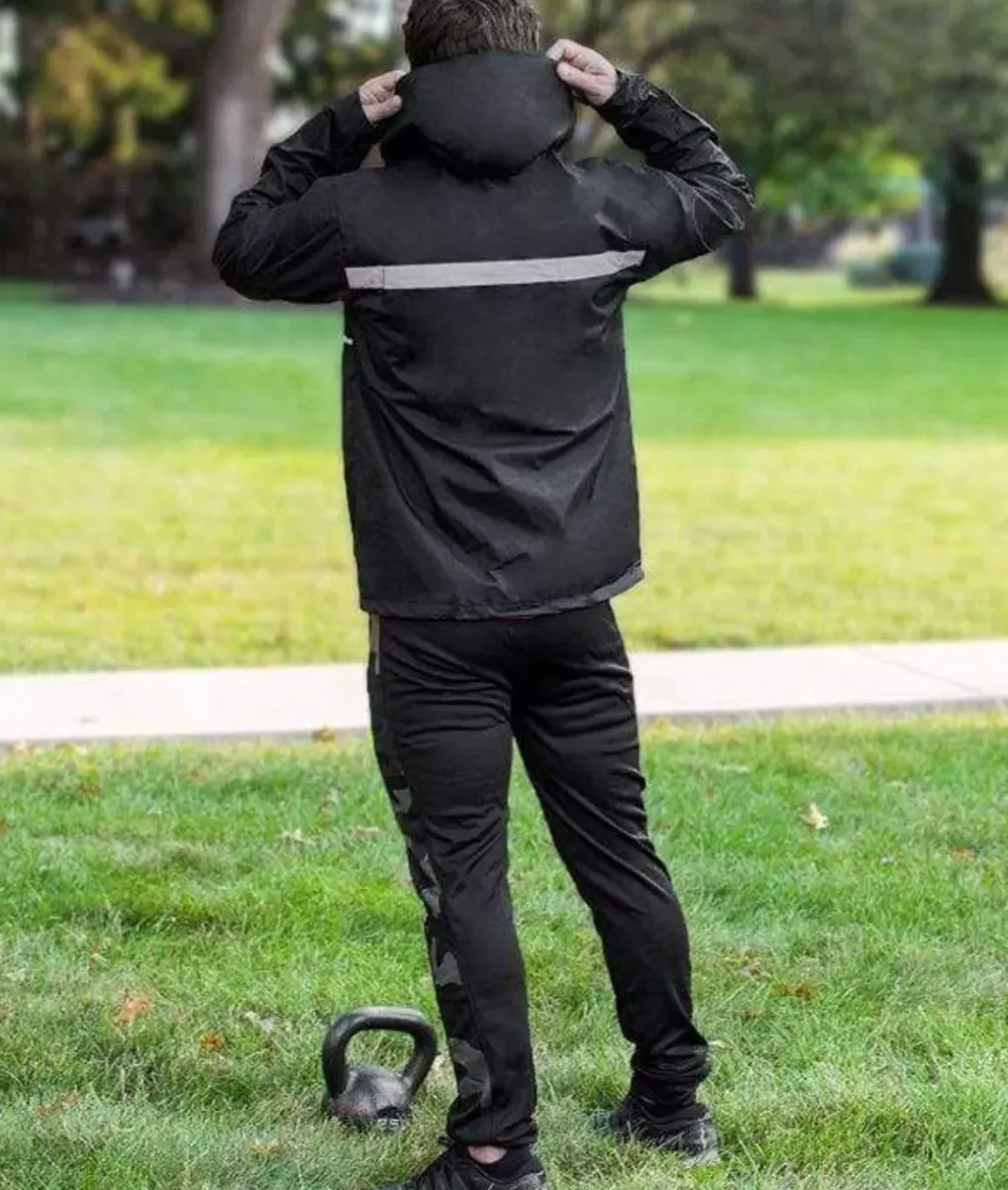 Sale Nayked Apparel Men'S Water-Resistant Tech Jacket/Discontinued Black