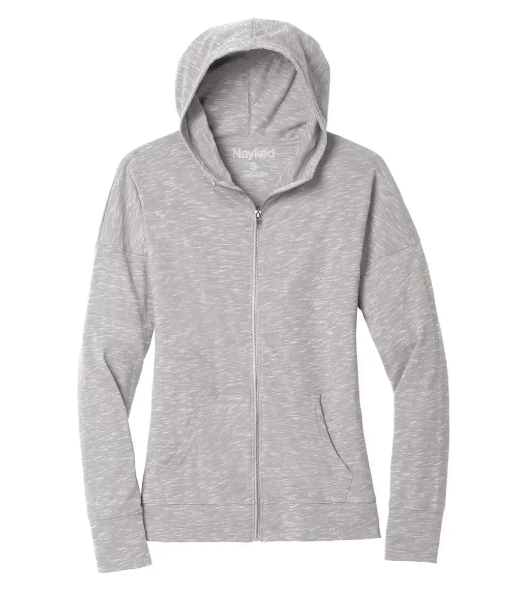 Outlet Nayked Apparel Real Women'S Ridiculously Soft Plus Lightweight Full Zip Hoodie