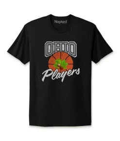 Clearance Nayked Apparel Ridiculously Soft Cotton Graphic Tee | Ohio Players (Buckeye Leaf)