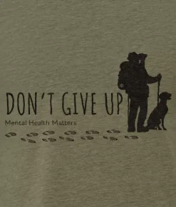Online Nayked Apparel Ridiculously Soft Crew Neck Graphic T-Shirt | Don'T Give Up-Hike With Your Dog
