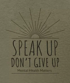 New Nayked Apparel Ridiculously Soft Crew Neck Graphic T-Shirt | Speak Up Don'T Give Up Front Graphic