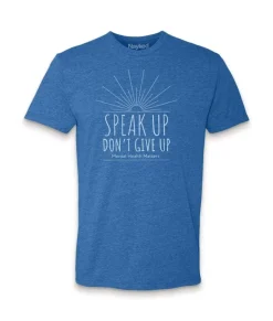 New Nayked Apparel Ridiculously Soft Crew Neck Graphic T-Shirt | Speak Up Don'T Give Up Front Graphic