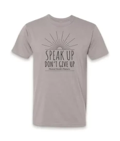 New Nayked Apparel Ridiculously Soft Crew Neck Graphic T-Shirt | Speak Up Don'T Give Up Front Graphic
