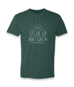 New Nayked Apparel Ridiculously Soft Crew Neck Graphic T-Shirt | Speak Up Don'T Give Up Front Graphic