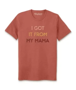 Best Nayked Apparel Ridiculously Soft Heather Sueded Graphic Tee | I Got It From My Mama