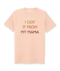 Best Nayked Apparel Ridiculously Soft Heather Sueded Graphic Tee | I Got It From My Mama
