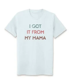 Hot Nayked Apparel Ridiculously Soft Heather Sueded Graphic Tee | I Got It From My Mama