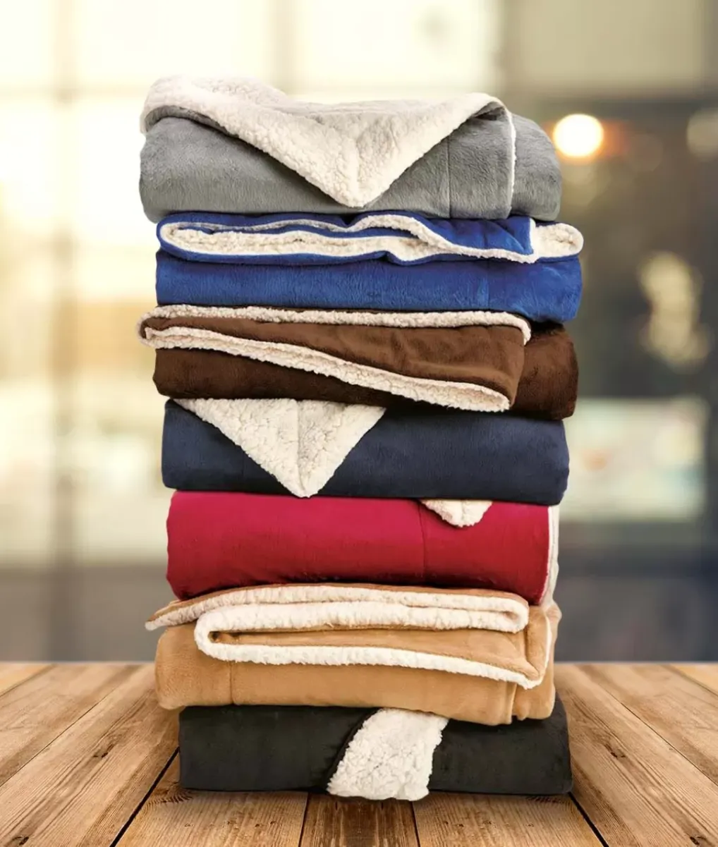 New Nayked Apparel Ridiculously Soft Micro Mink Faux Sherpa Blanket