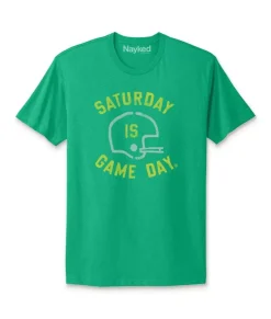 Best Nayked Apparel Ridiculously Soft Saturday Is Game Day Graphic Short Sleeve Crew Neck T-Shirt