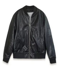 Fashion Nayked Apparel Vegan Leather Recycled Bomber Jacket