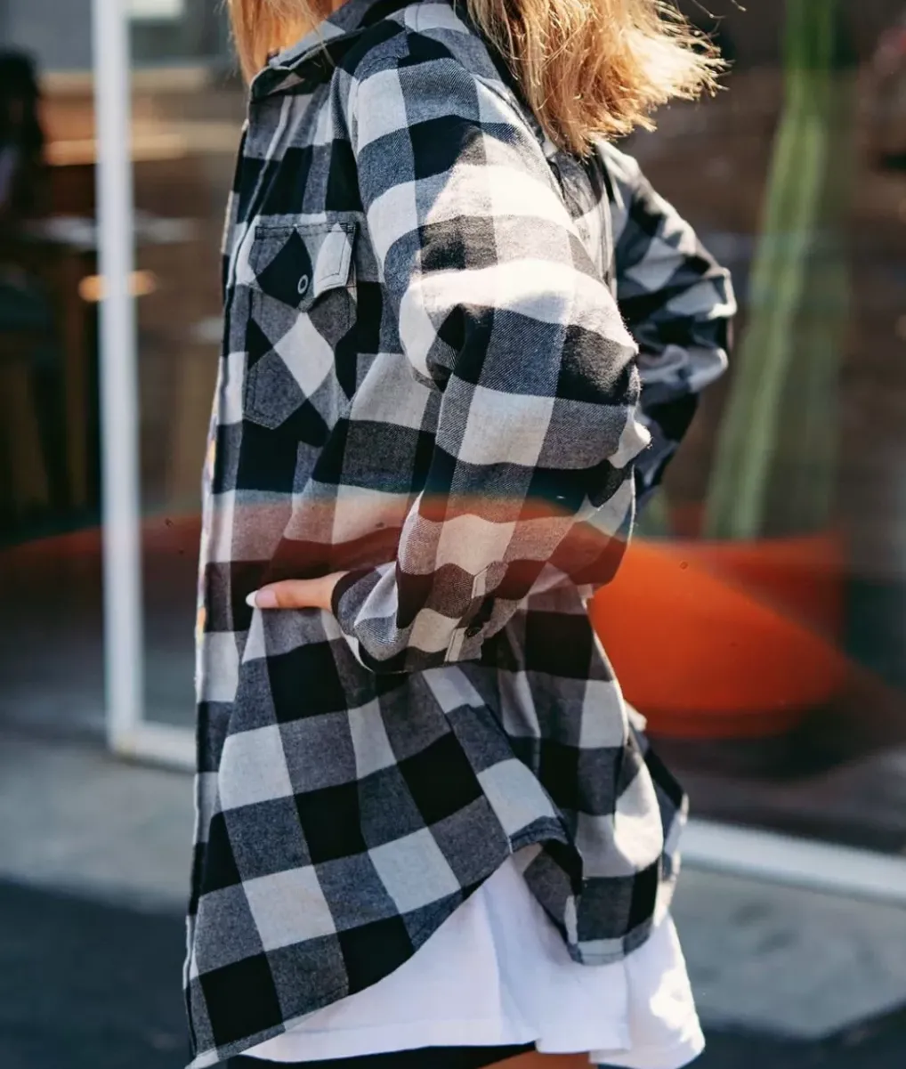 Online Nayked Apparel Women'S Boyfriend Classic Flannel Shirt