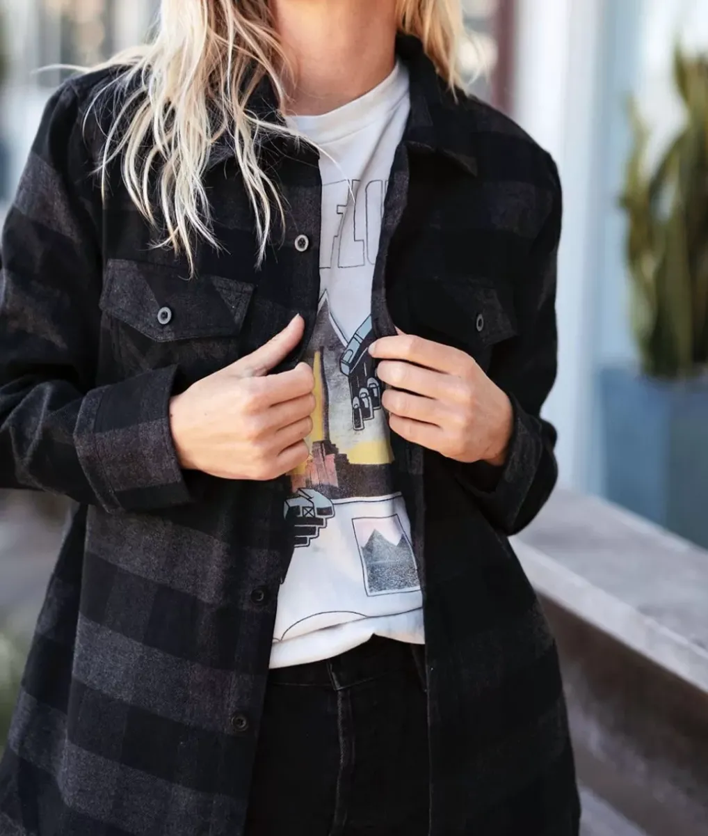 Online Nayked Apparel Women'S Boyfriend Classic Flannel Shirt