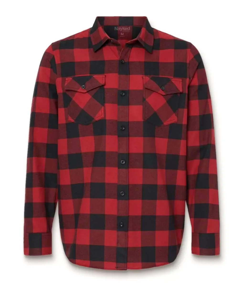 Online Nayked Apparel Women'S Boyfriend Classic Flannel Shirt