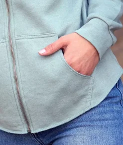 Clearance Nayked Apparel Women'S California Wave Wash Full-Zip Hoodie