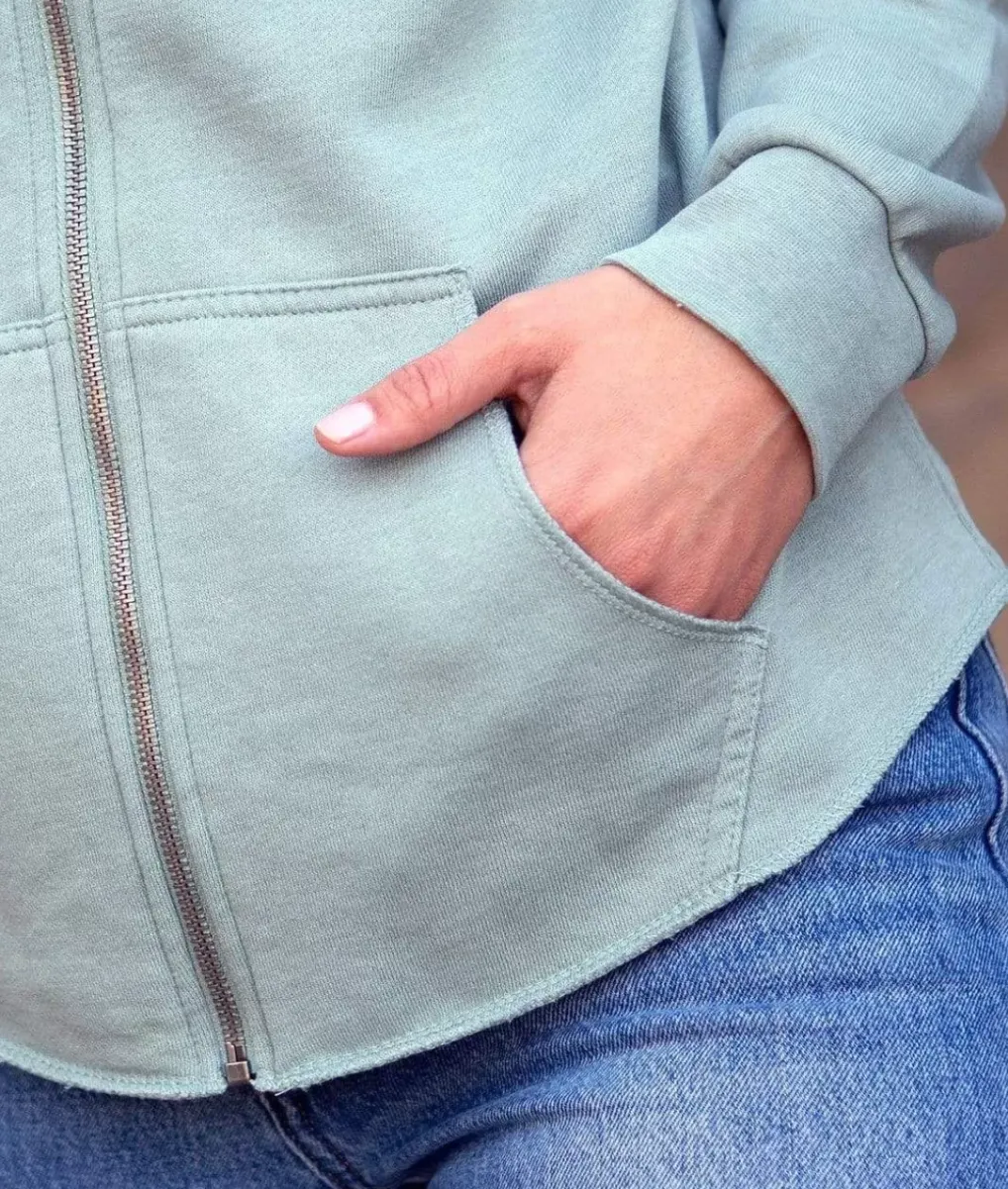 Clearance Nayked Apparel Women'S California Wave Wash Full-Zip Hoodie