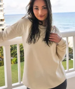 Best Nayked Apparel Women'S California Wave Wash Crewneck Sweatshirt