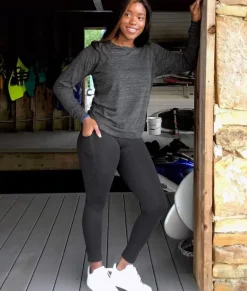 Sale Nayked Apparel Women'S High Waist Pocketed Athleisure Leggings Black