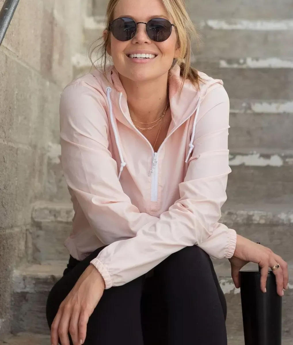 Best Nayked Apparel Women'S Lightweight Pullover Cropped Windbreaker