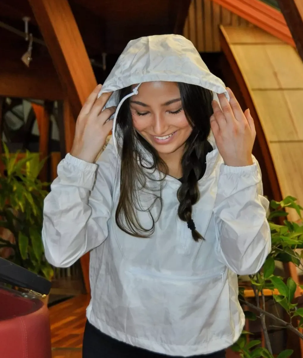 Best Nayked Apparel Women'S Lightweight Pullover Cropped Windbreaker