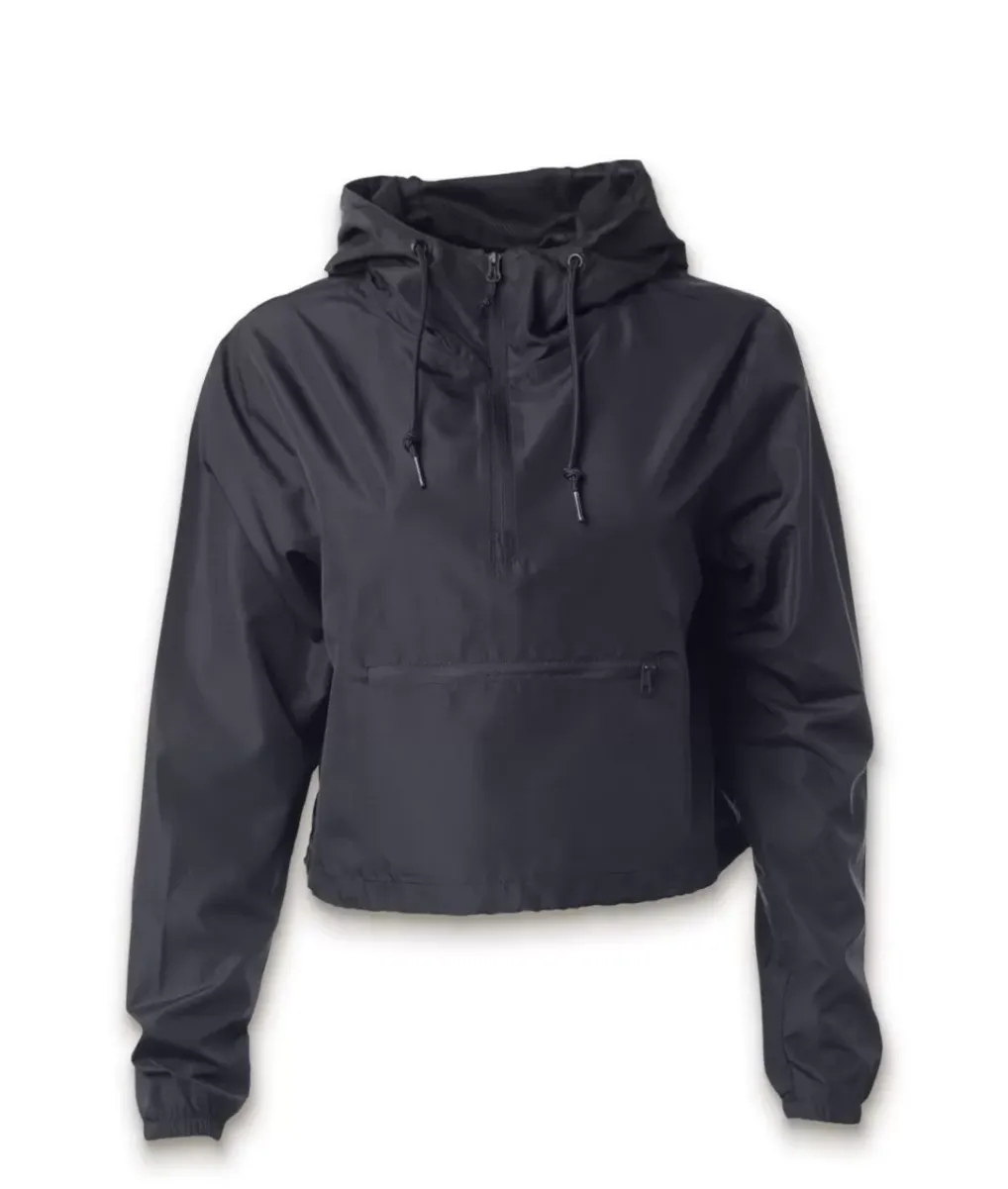 Best Nayked Apparel Women'S Lightweight Pullover Cropped Windbreaker