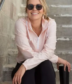 Best Nayked Apparel Women'S Lightweight Pullover Cropped Windbreaker