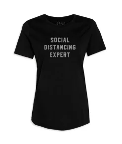 New Nayked Apparel Women'S Ridiculously Soft 100% Cotton Graphic Tee | Social Distancing Expert