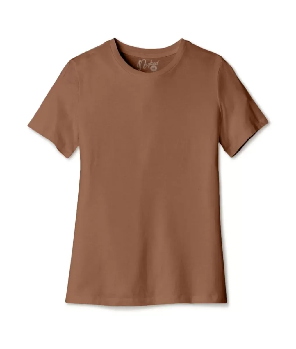 Clearance Nayked Apparel Women'S Ridiculously Soft Relaxed Fit 100% Cotton T-Shirt | New Arrival Colors