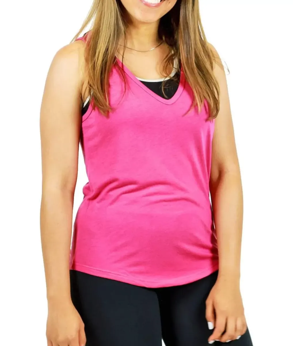 New Nayked Apparel Women'S Ridiculously Soft Lightweight Flowy V-Neck Tank Top