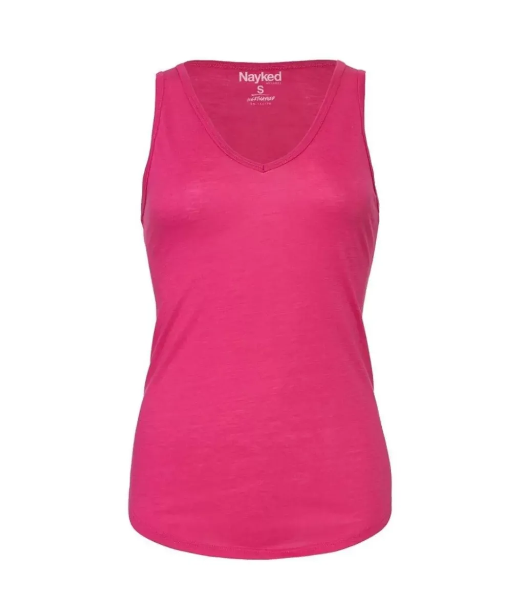 New Nayked Apparel Women'S Ridiculously Soft Lightweight Flowy V-Neck Tank Top