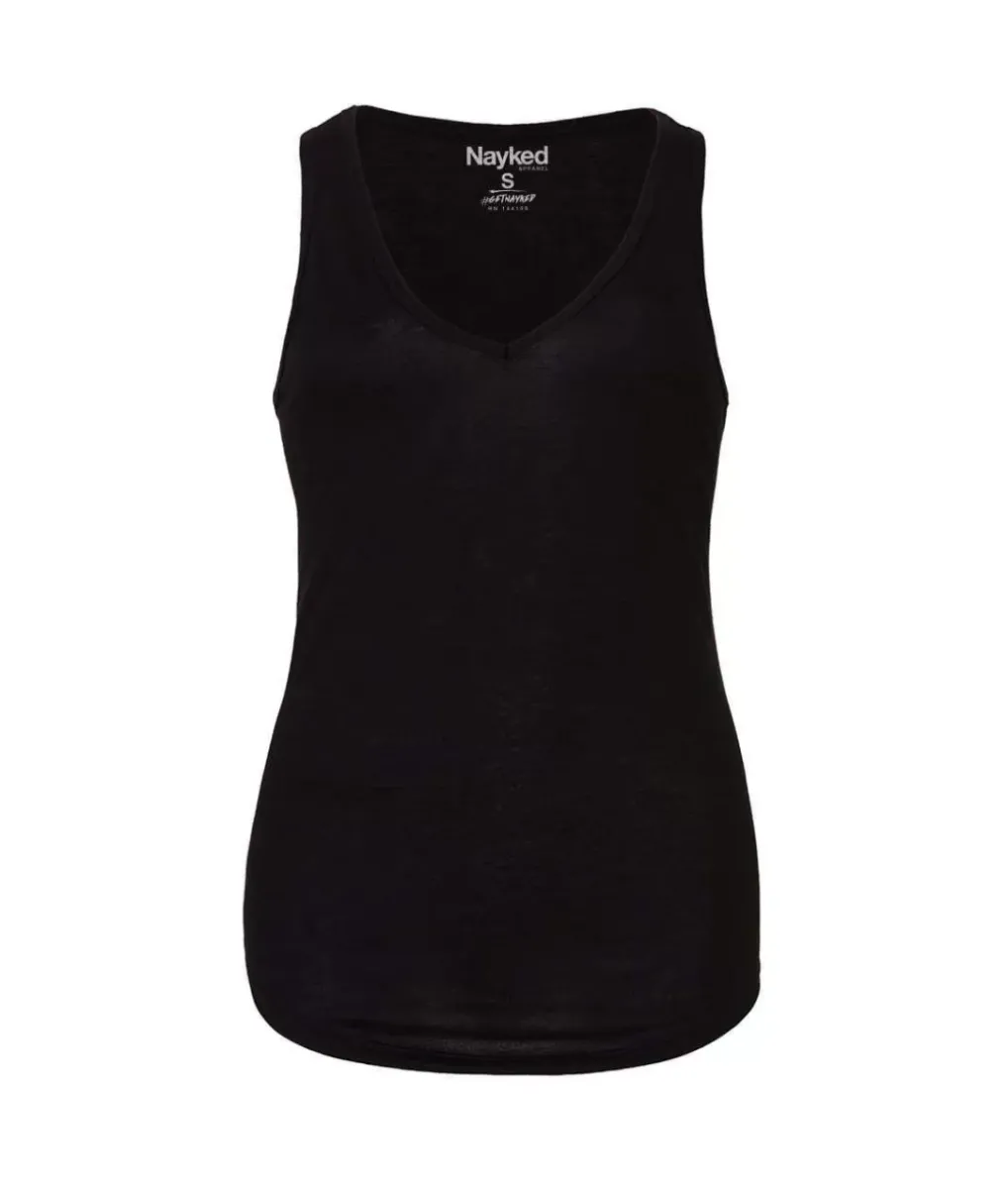 New Nayked Apparel Women'S Ridiculously Soft Lightweight Flowy V-Neck Tank Top