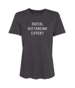 Outlet Nayked Apparel Women'S Ridiculously Soft 100% Cotton Graphic Tee | Social Distancing Expert