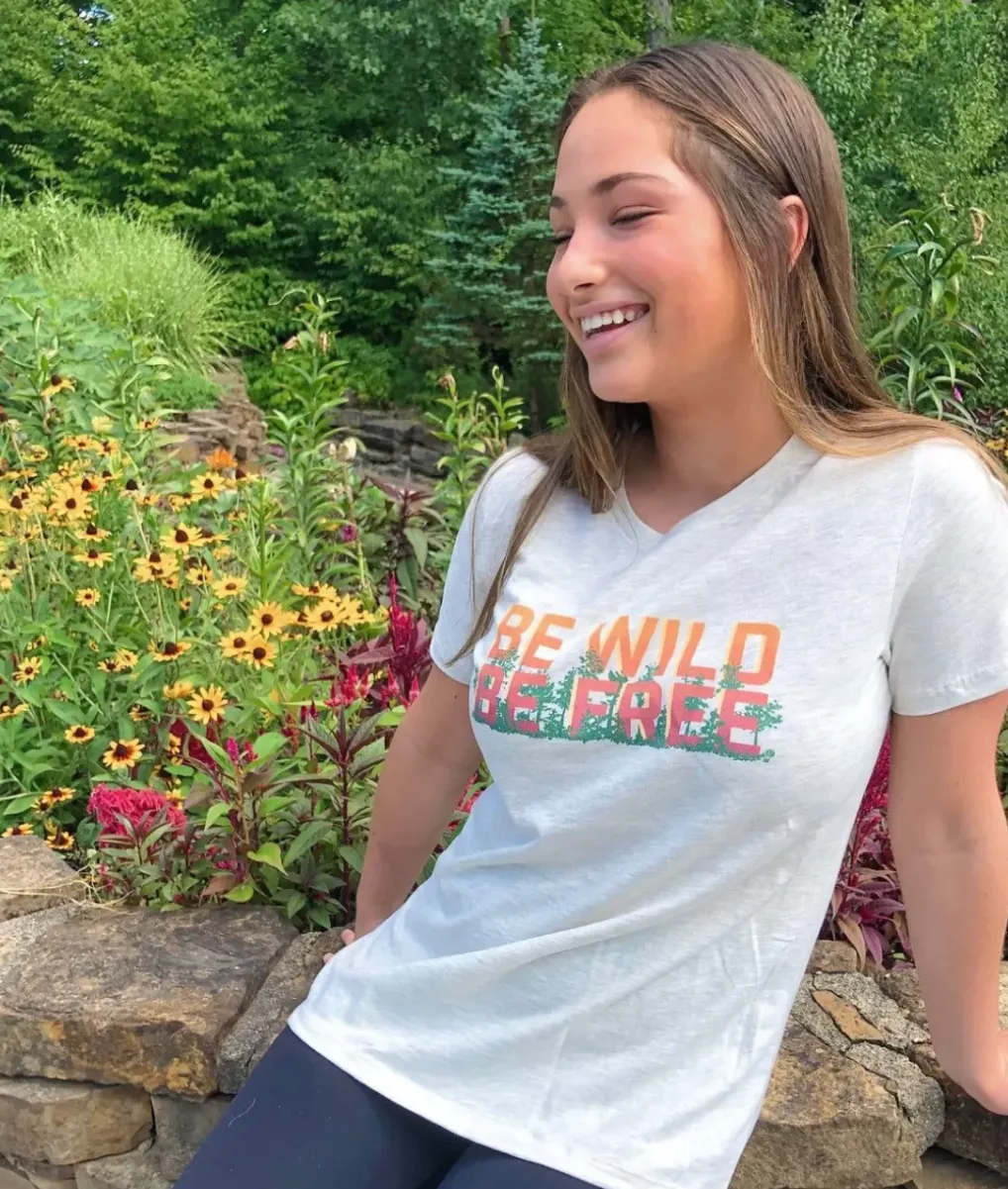 Outlet Nayked Apparel Women'S Ridiculously Soft Midweight Graphic Tee | Be Wild, Be Free