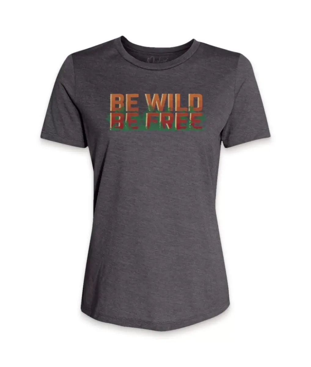 Outlet Nayked Apparel Women'S Ridiculously Soft Midweight Graphic Tee | Be Wild, Be Free