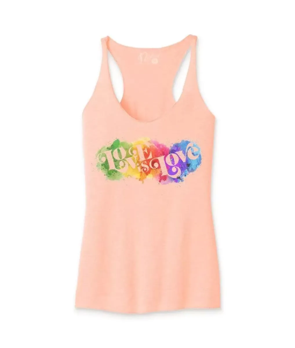 Hot Nayked Apparel Women'S Ridiculously Soft Lightweight Graphic Racerback Tank | Love Is Love