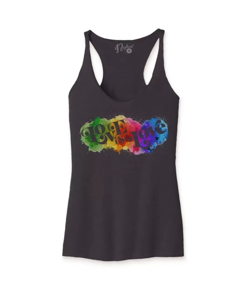 Hot Nayked Apparel Women'S Ridiculously Soft Lightweight Graphic Racerback Tank | Love Is Love