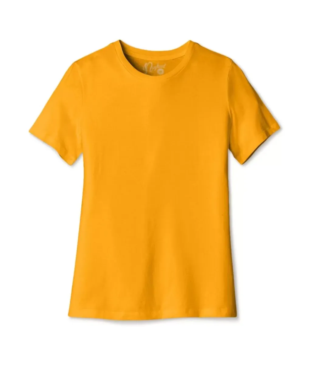 Fashion Nayked Apparel Women'S Ridiculously Soft Relaxed Fit 100% Cotton T-Shirt | New Arrival Colors