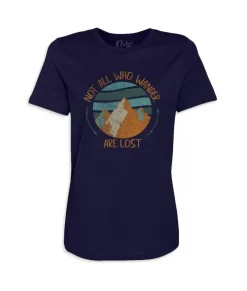 Outlet Nayked Apparel Women'S Ridiculously Soft Graphic Tee | Not All Who Wander Are Lost