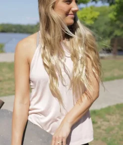 Discount Nayked Apparel Women'S Ridiculously Soft Lightweight Flowy High Neck Tank Top