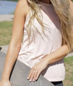 Discount Nayked Apparel Women'S Ridiculously Soft Lightweight Flowy High Neck Tank Top