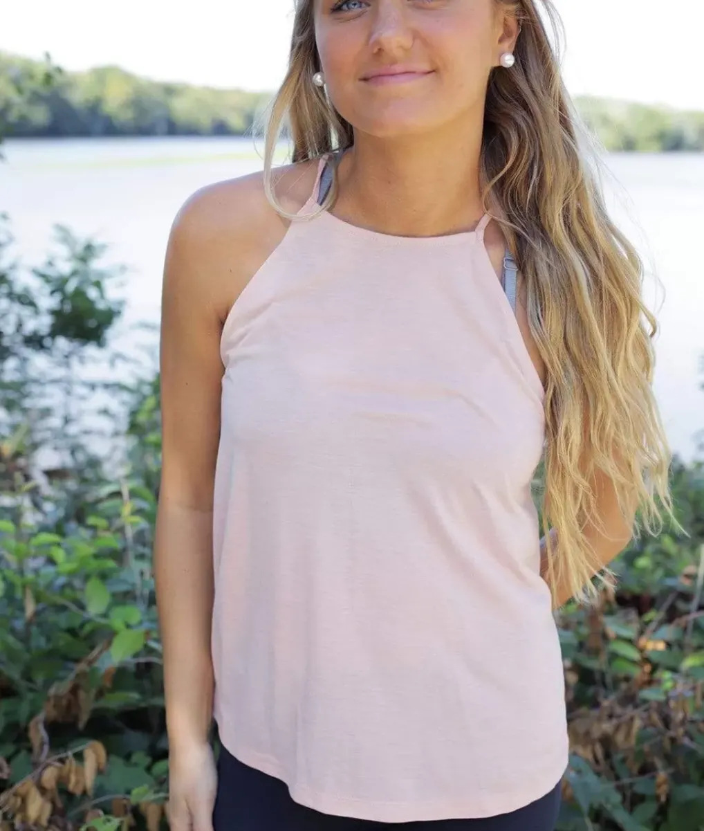 Discount Nayked Apparel Women'S Ridiculously Soft Lightweight Flowy High Neck Tank Top