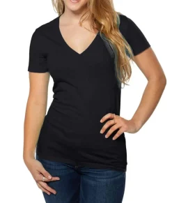 Clearance Nayked Apparel Women'S Ridiculously Soft Deep V-Neck T-Shirt
