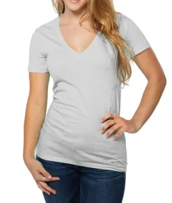 Clearance Nayked Apparel Women'S Ridiculously Soft Deep V-Neck T-Shirt